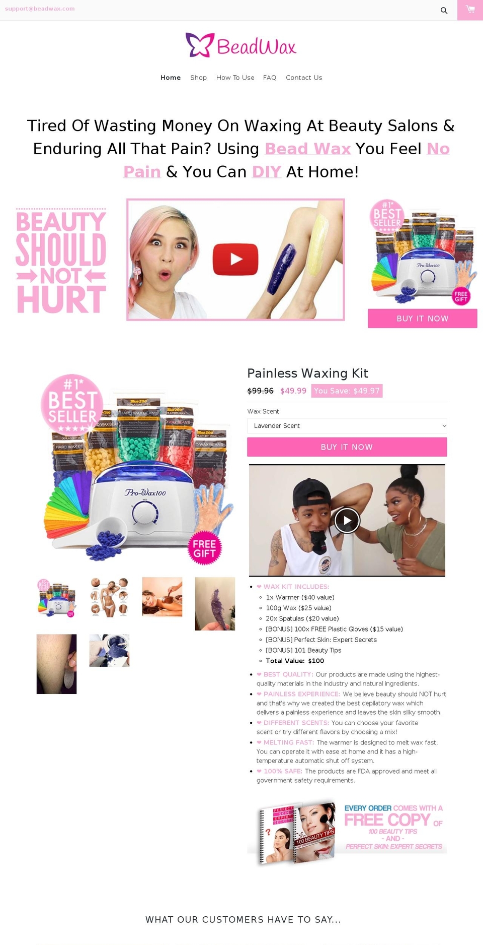 beadwax.com — Shopify storefront screenshot
