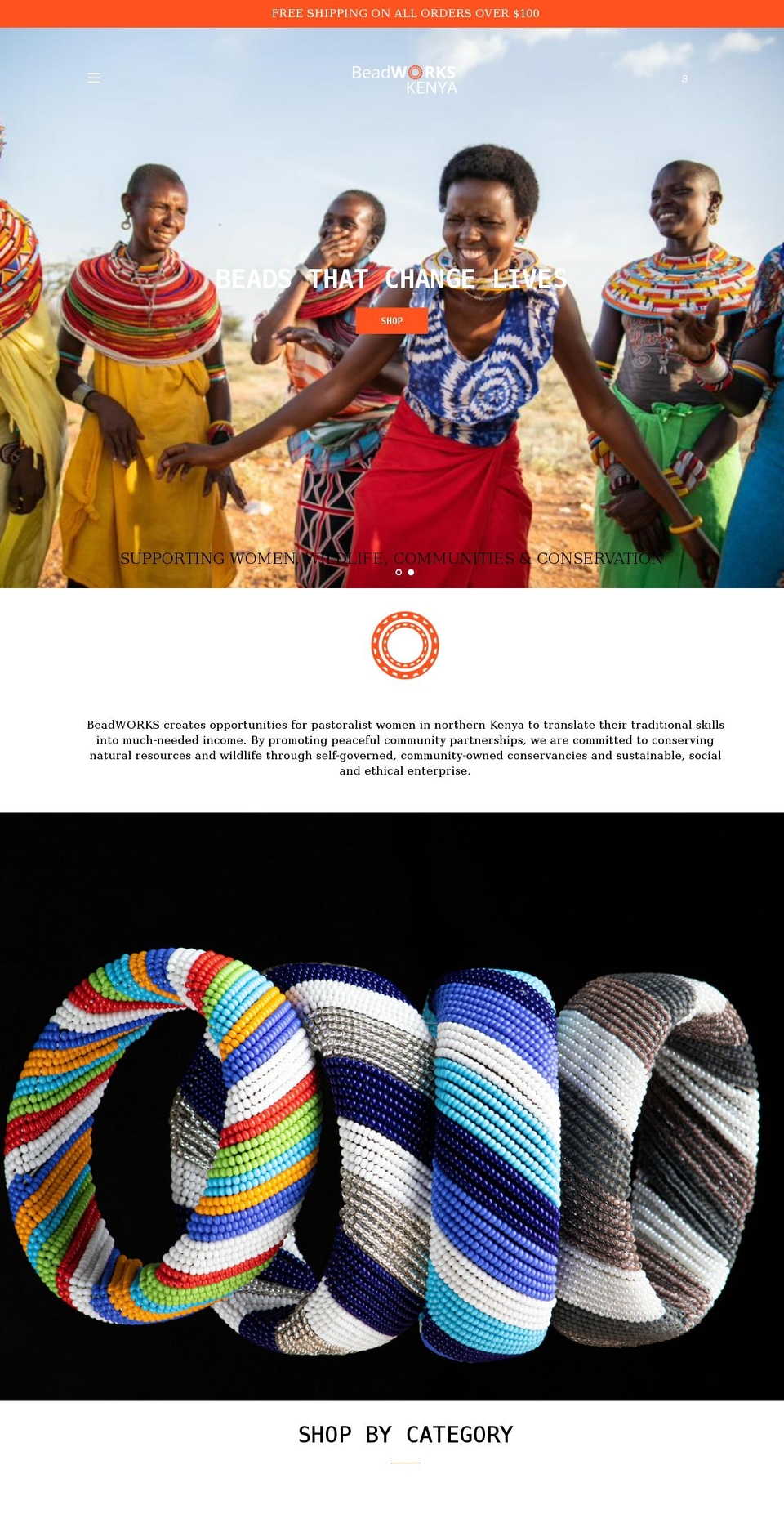 beadworkskenya.com shopify website screenshot