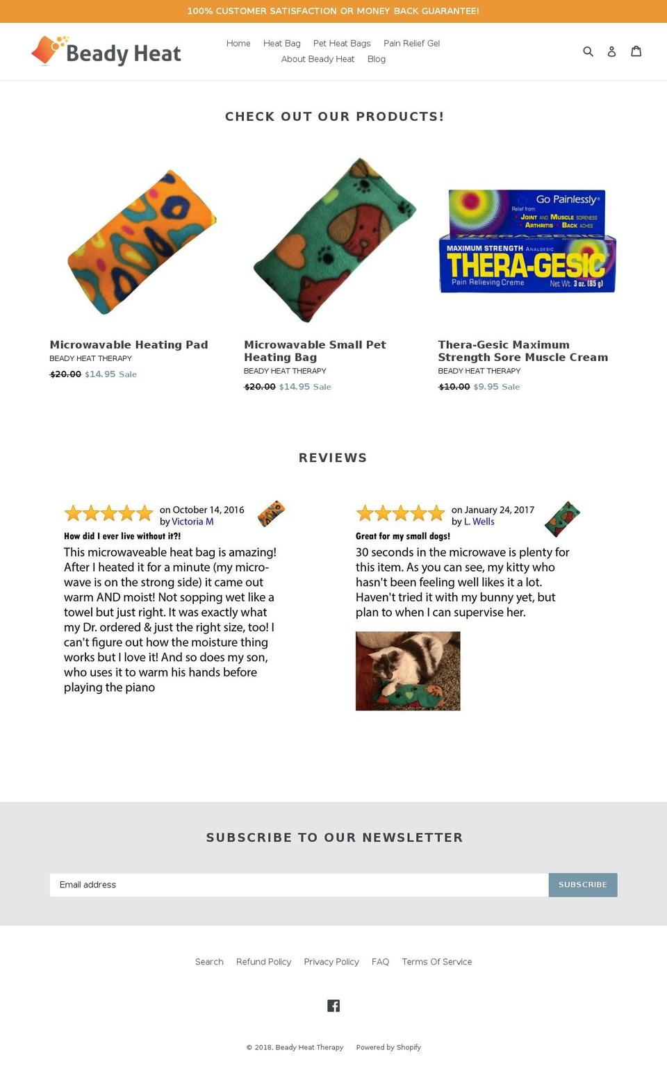 beadyheat.com — Shopify storefront screenshot