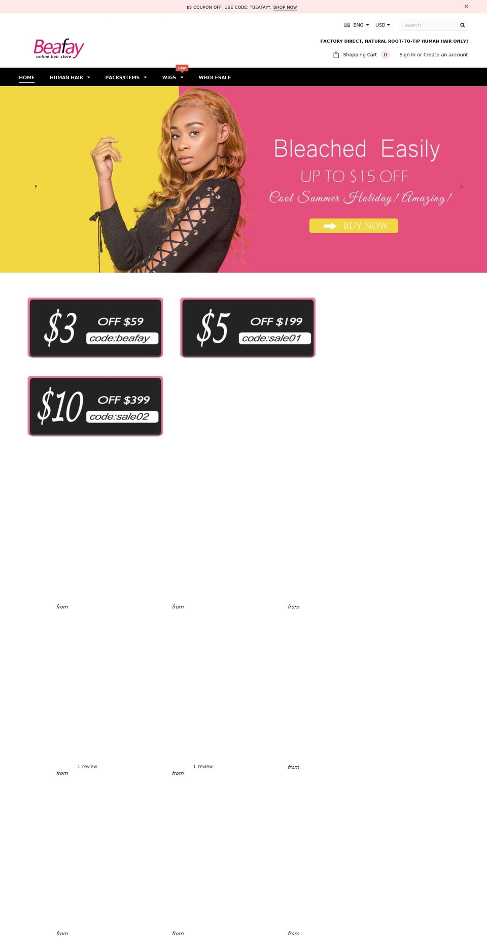 beafay.com — Shopify storefront screenshot