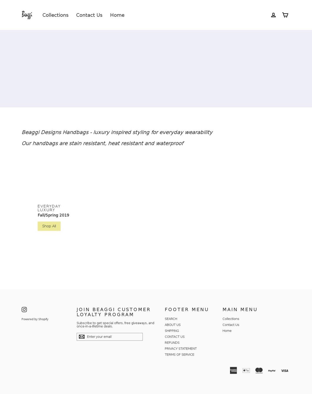 beaggidesigns.com — Shopify storefront screenshot
