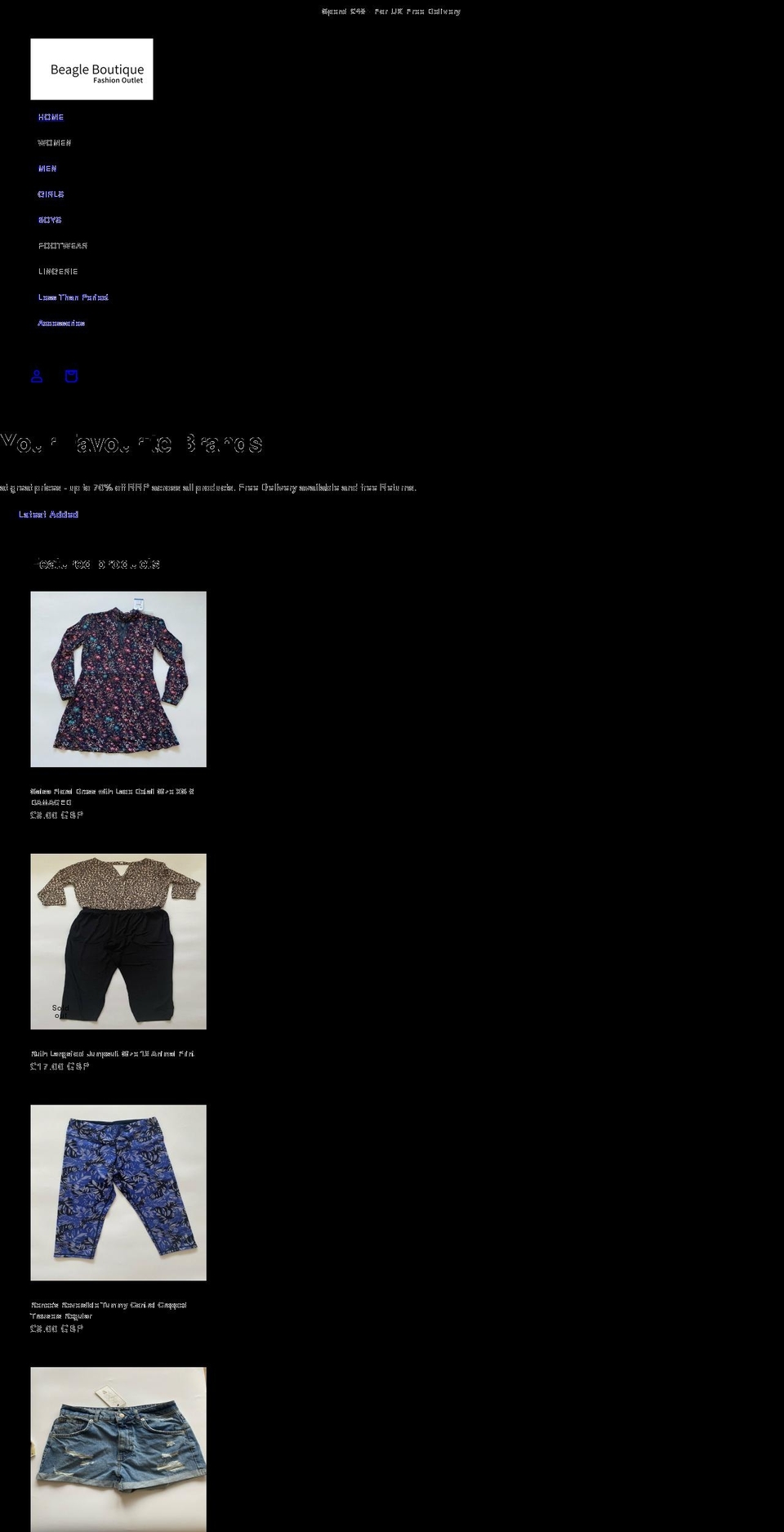beagleboutique.co.uk shopify website screenshot
