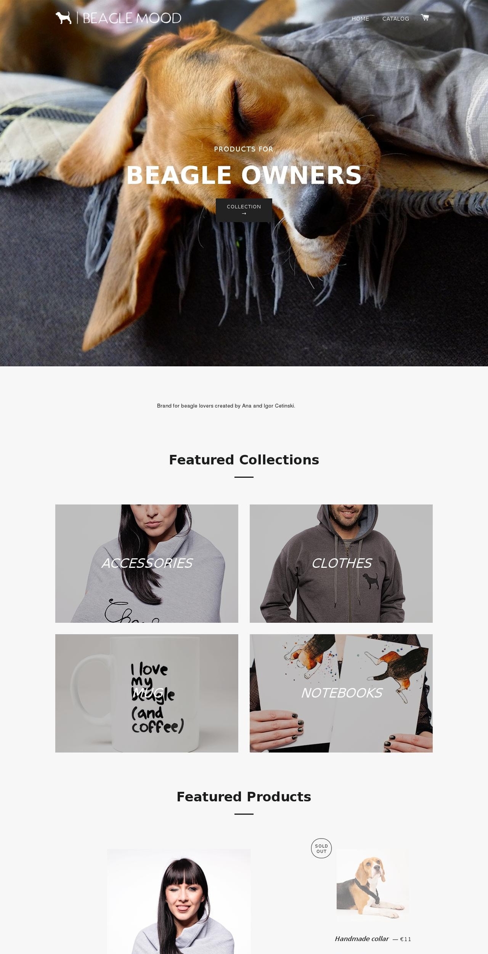 beaglemood.com — Shopify storefront screenshot