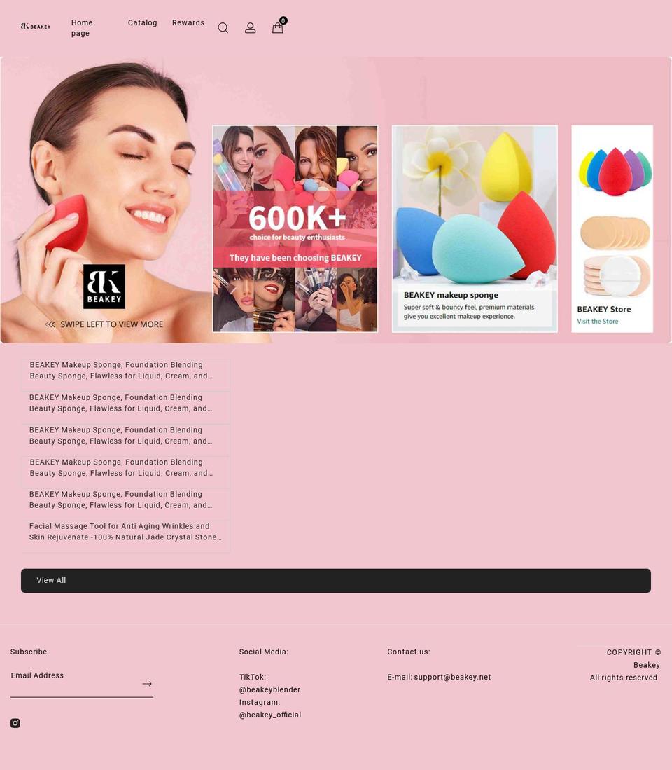 beakey.net shopify website screenshot