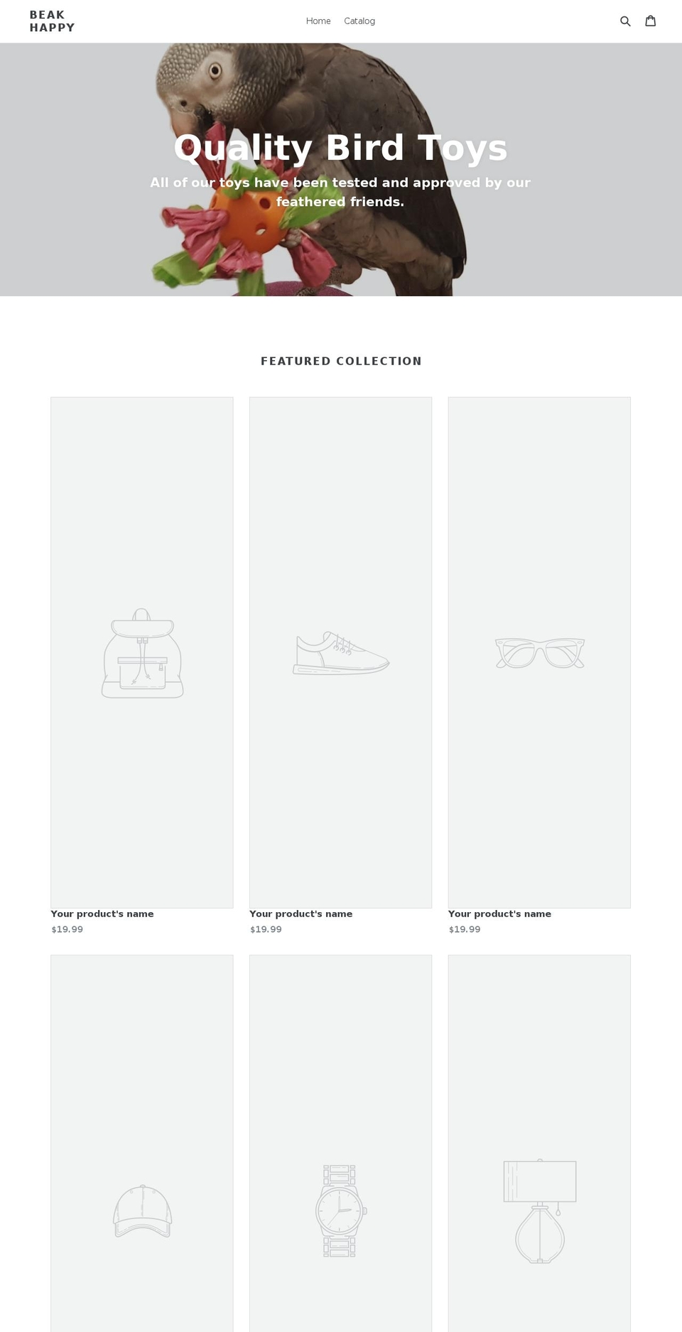 beakhappy.com — Shopify storefront screenshot