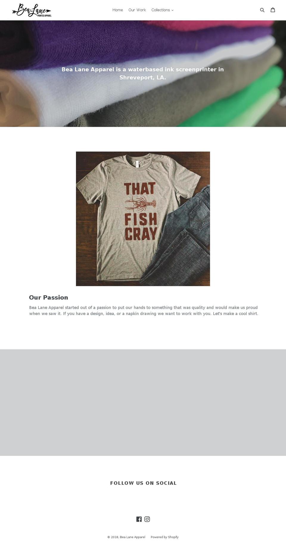 bealane.com — Shopify storefront screenshot
