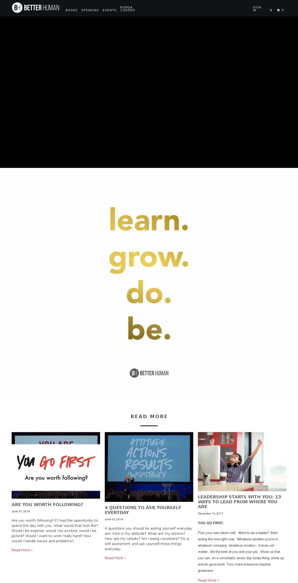 bealeaderofleaders.com — Shopify storefront screenshot