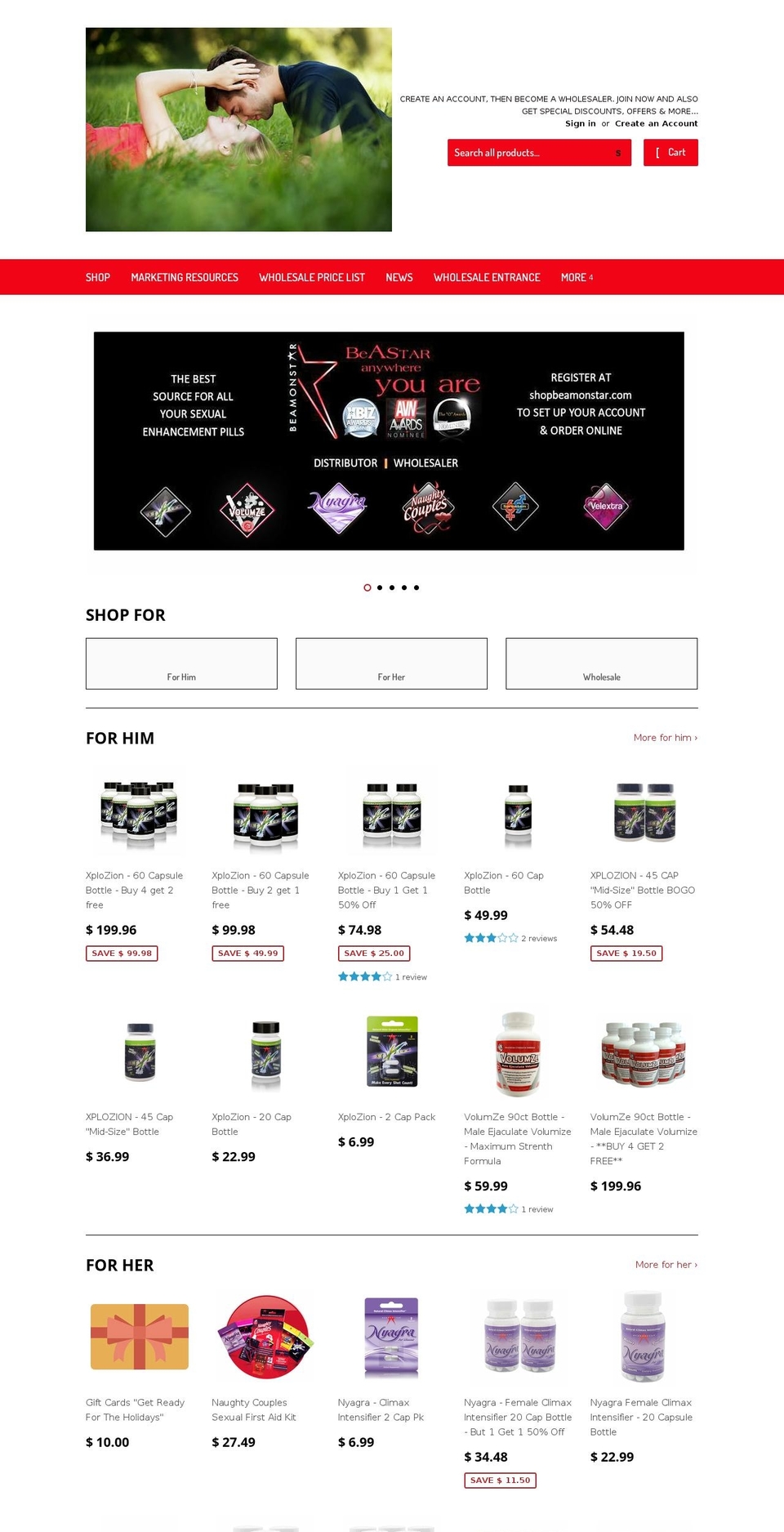 beamonstar.myshopify.com shopify website screenshot