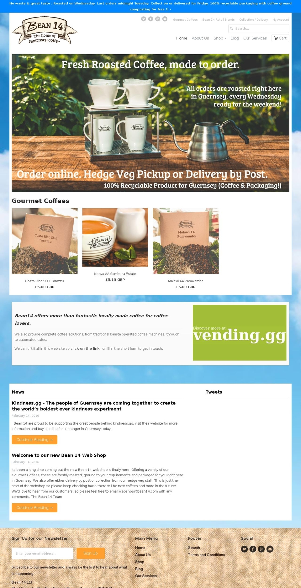 bean14.com shopify website screenshot