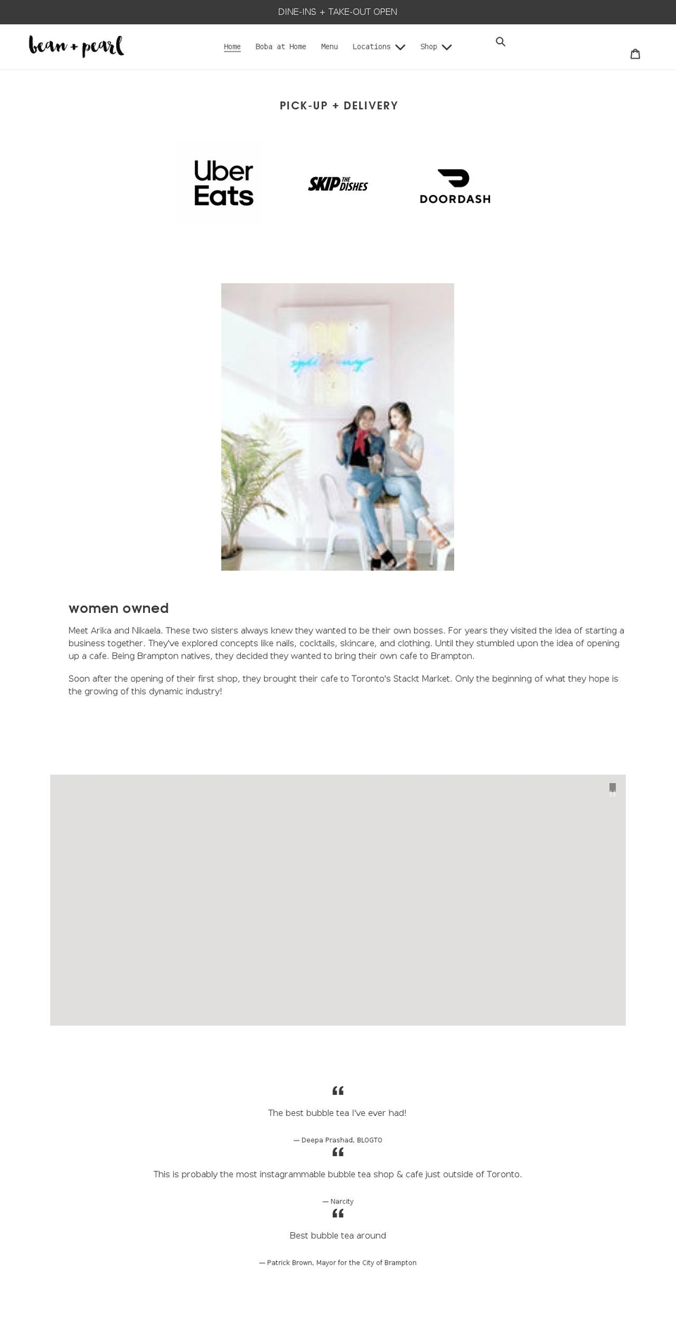 beanandpearl.com shopify website screenshot