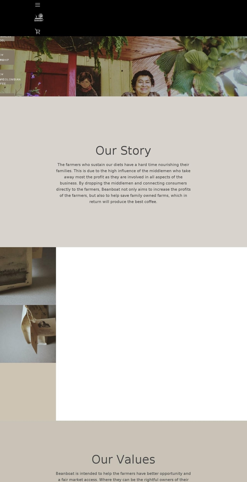 beanboat.com — Shopify storefront screenshot