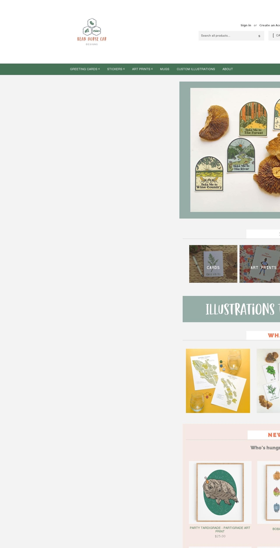 beanhorsecar.com shopify website screenshot