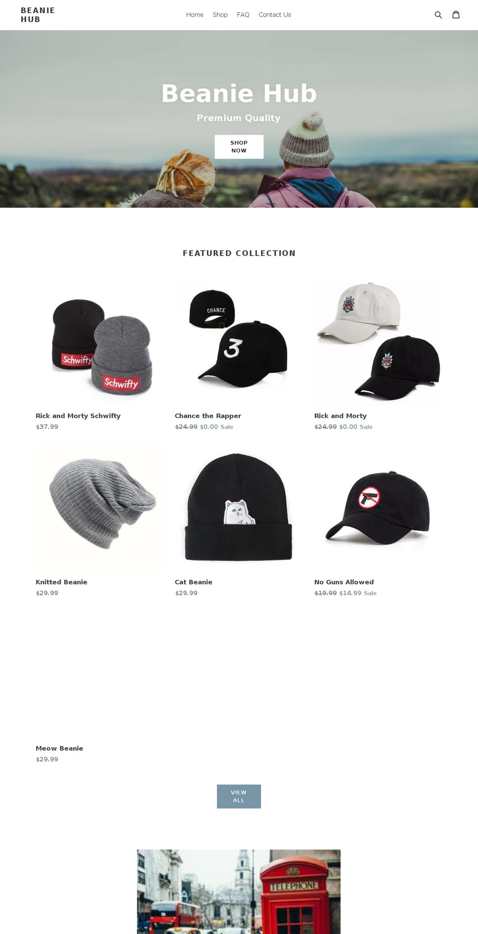 beaniehub.com — Shopify storefront screenshot