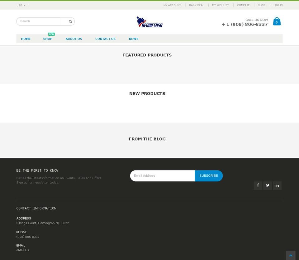 beaniesusa.com — Shopify storefront screenshot