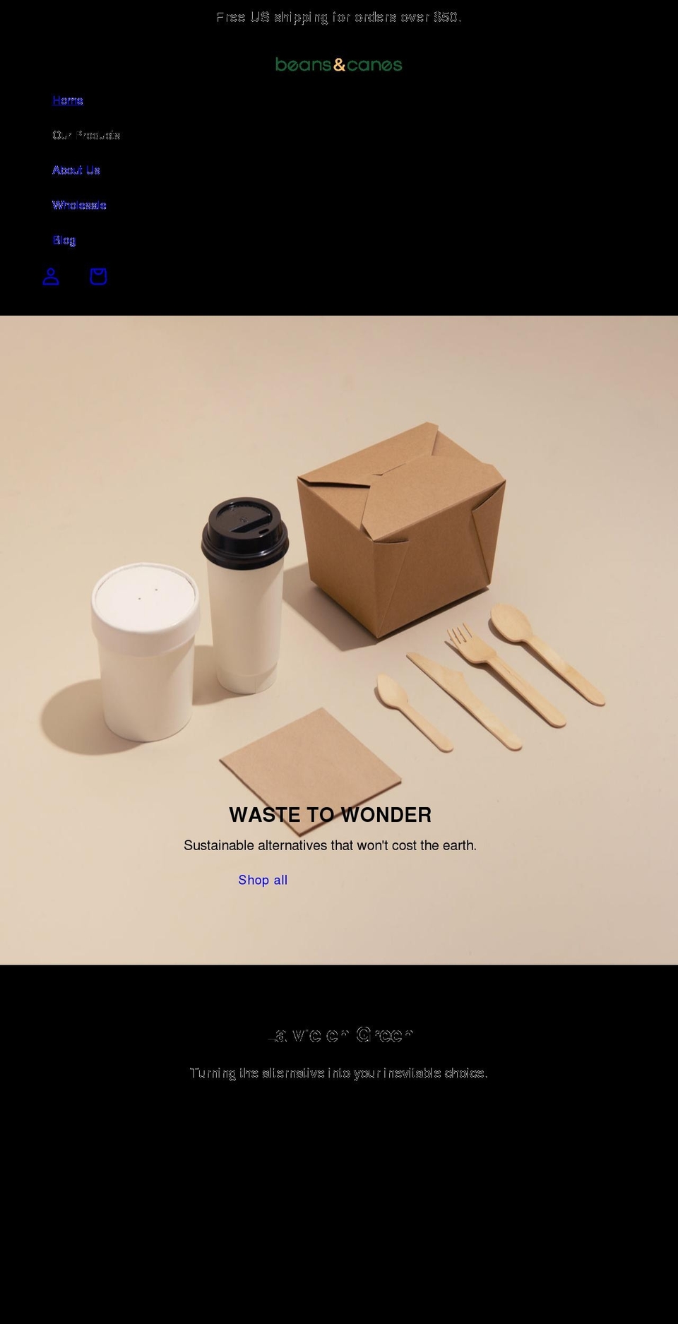 beansncanes.com shopify website screenshot