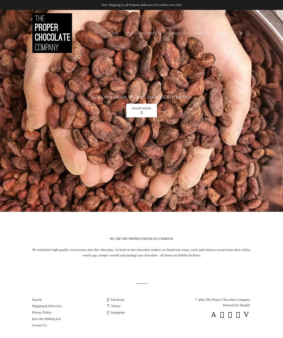 beantobar.ie shopify website screenshot