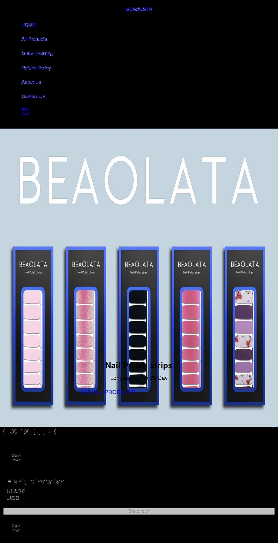 beaolata.com shopify website screenshot