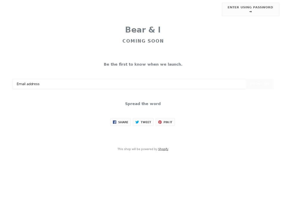 bearandi.com — Shopify storefront screenshot