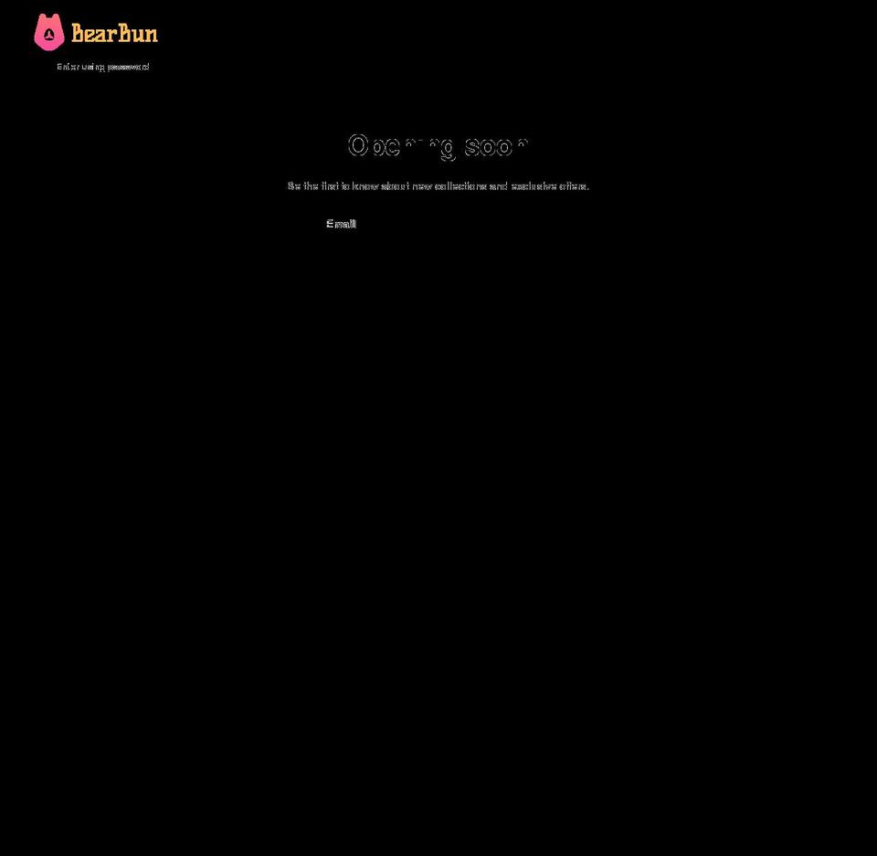 bearbun.com shopify website screenshot