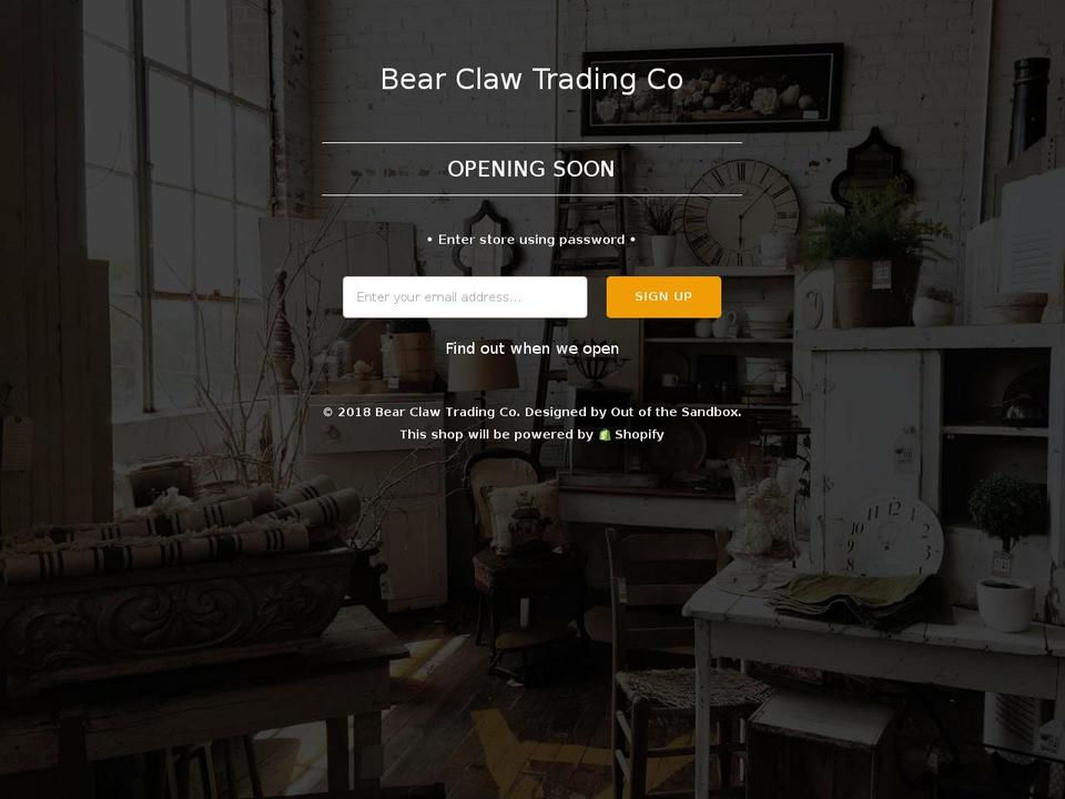 bearclawtradingco.com — Shopify storefront screenshot