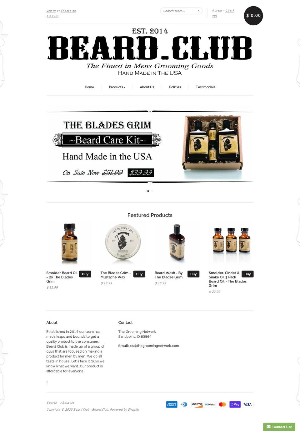 beard-club.myshopify.com shopify website screenshot