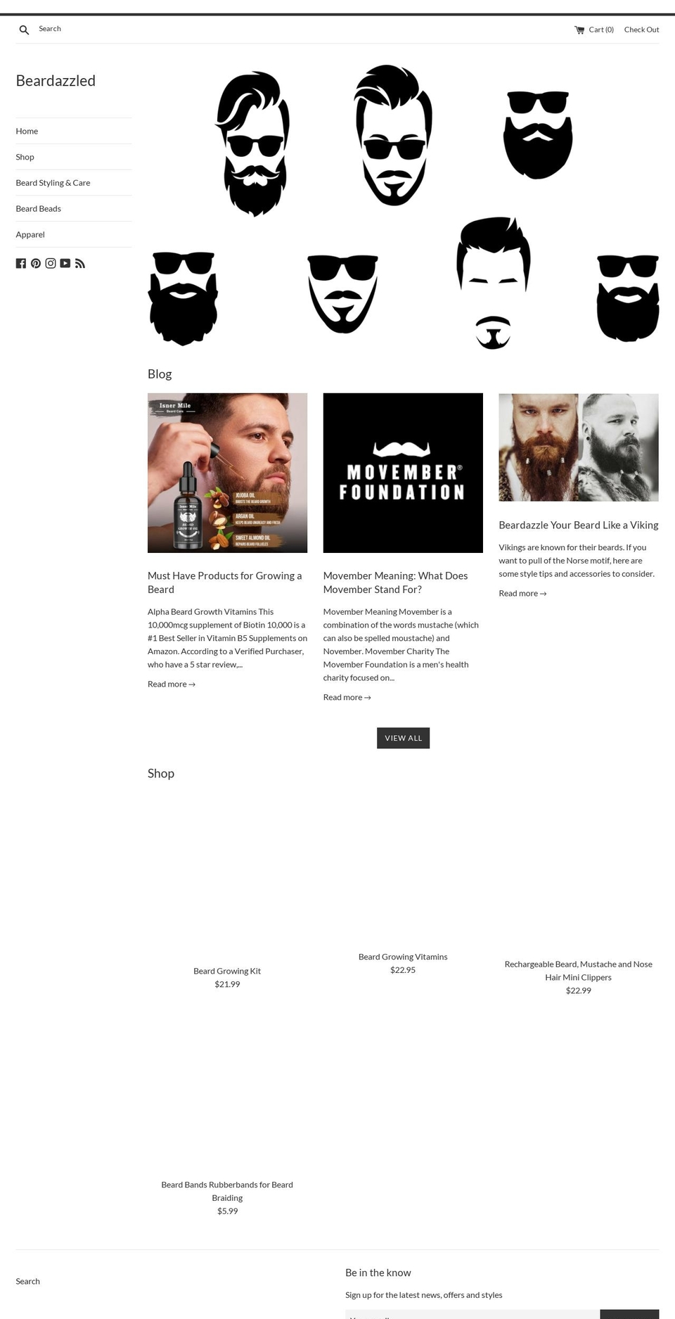 beardazzled.com shopify website screenshot