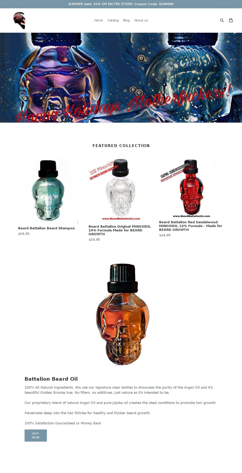 beardbattalionco.com shopify website screenshot