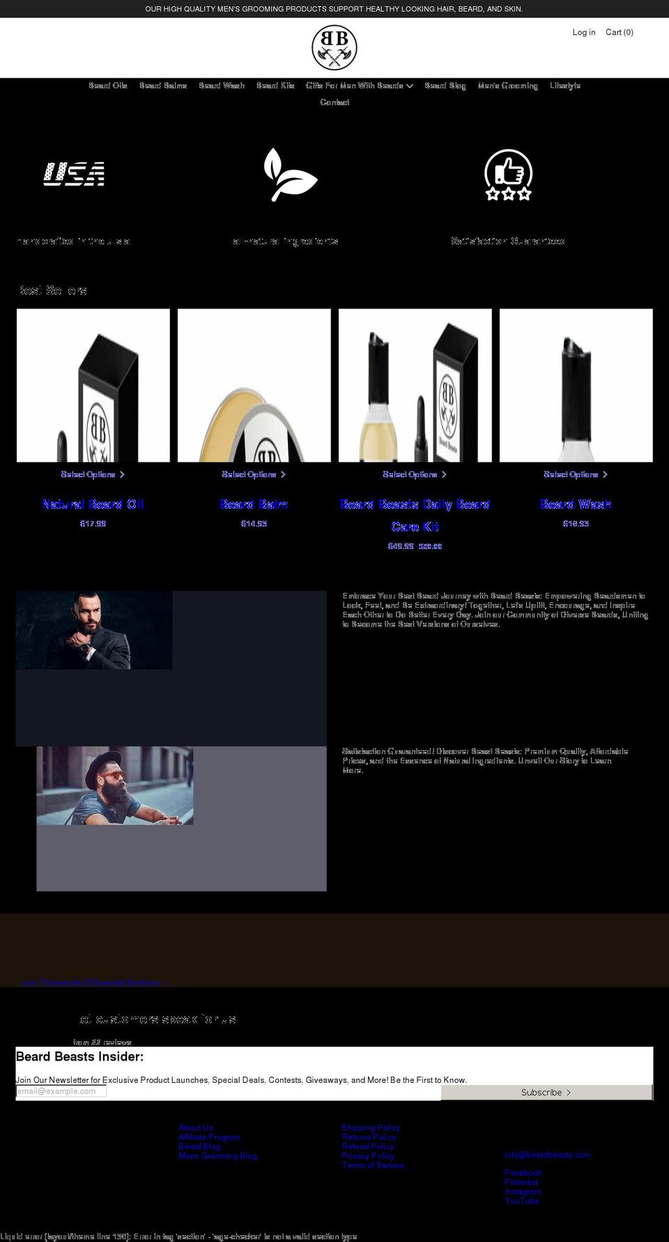 beardbeasts.com shopify website screenshot