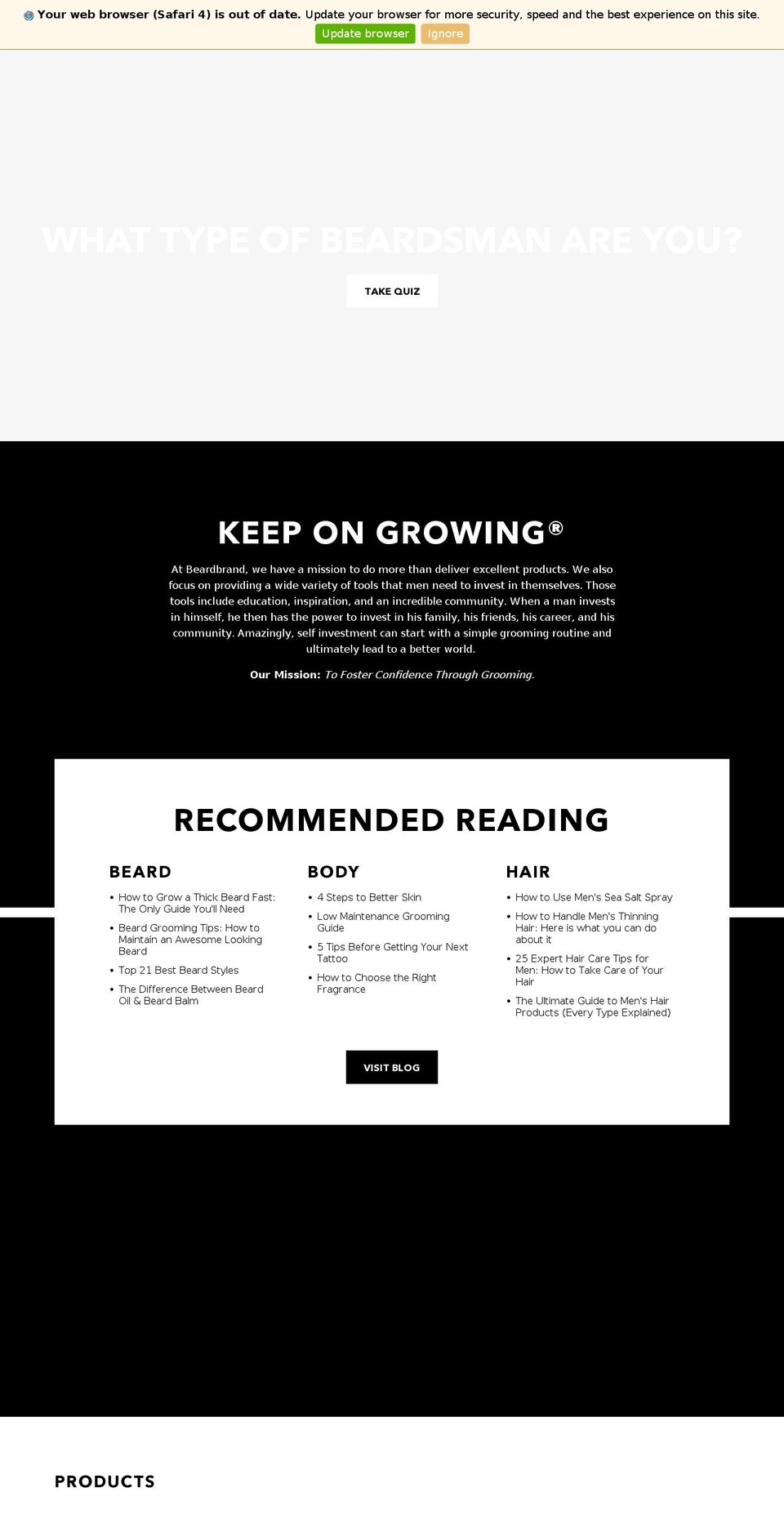 beardbrand.info shopify website screenshot