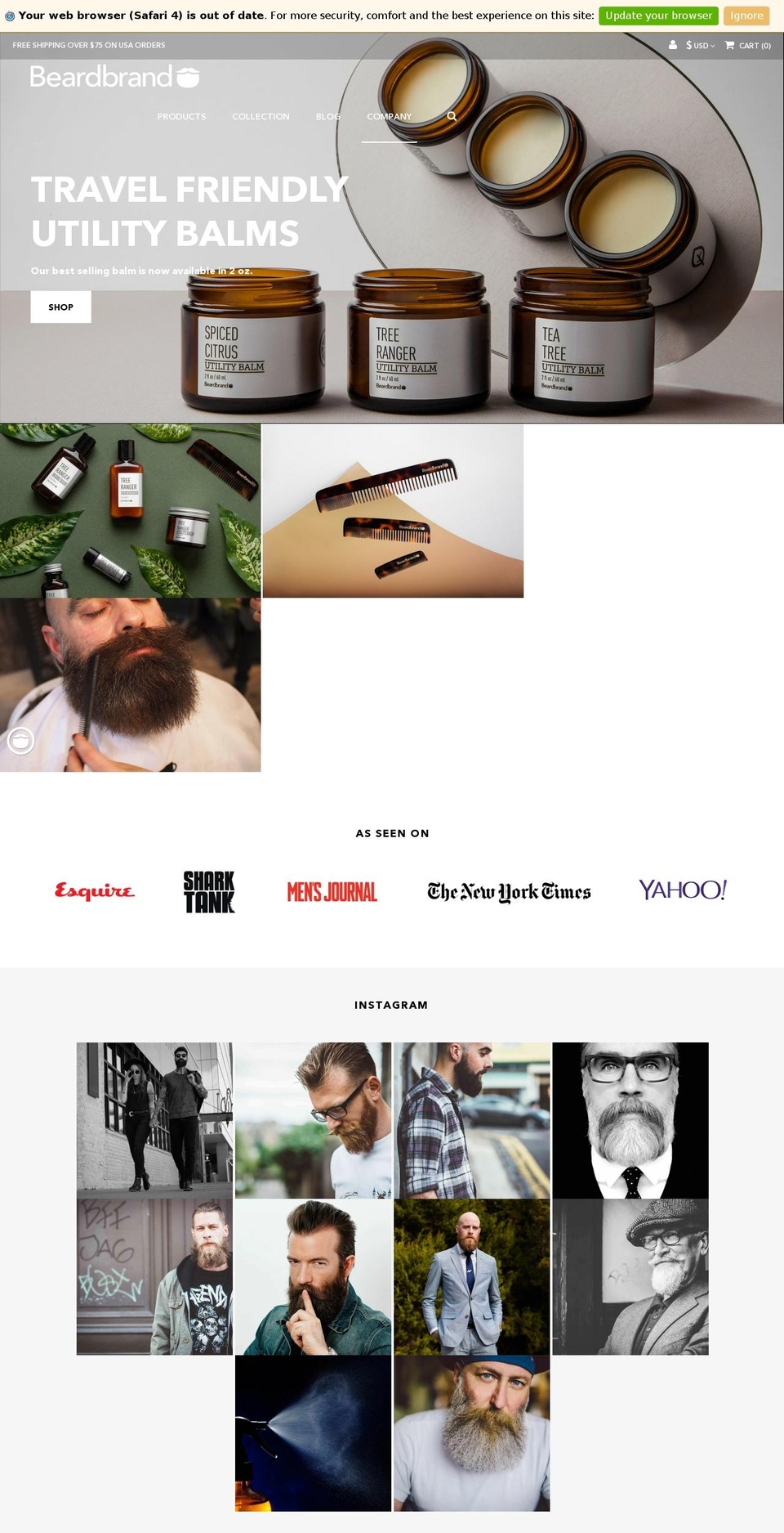 Beardbrand 5.8 Shopify theme site example beardbrand.org