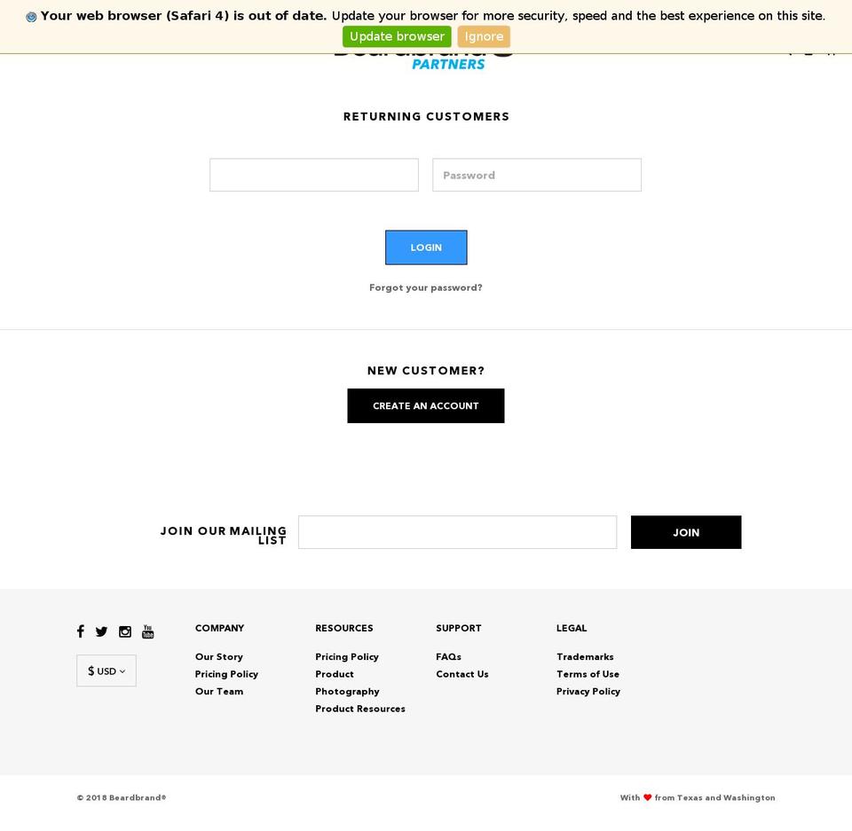 beardbrandpartners.com shopify website screenshot