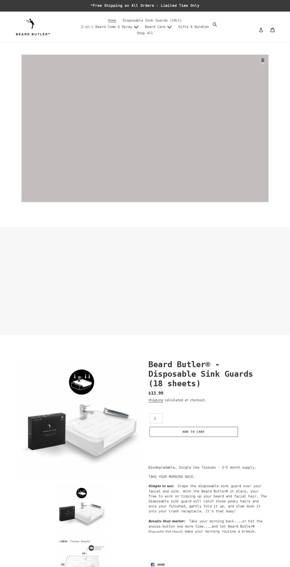 beardbutler.com shopify website screenshot