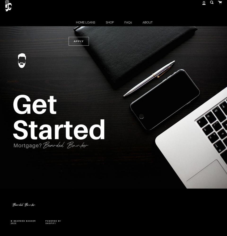 beardedbanker.com shopify website screenshot