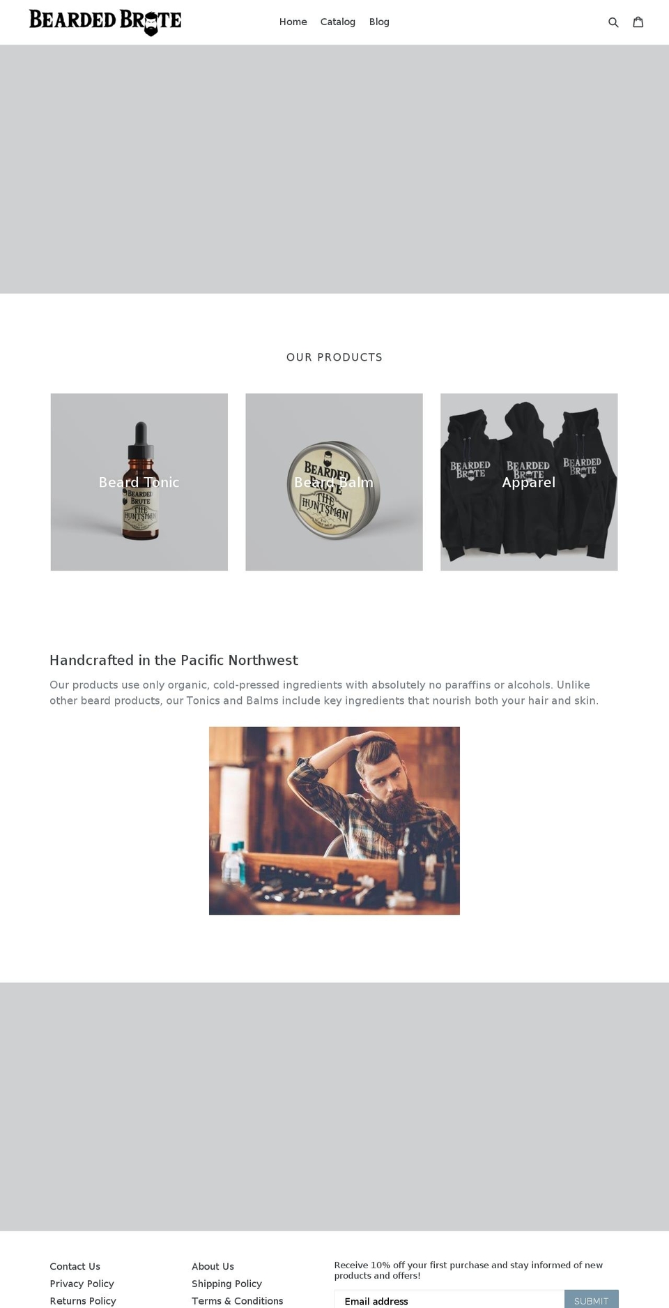 beardedbrute.com — Shopify storefront screenshot