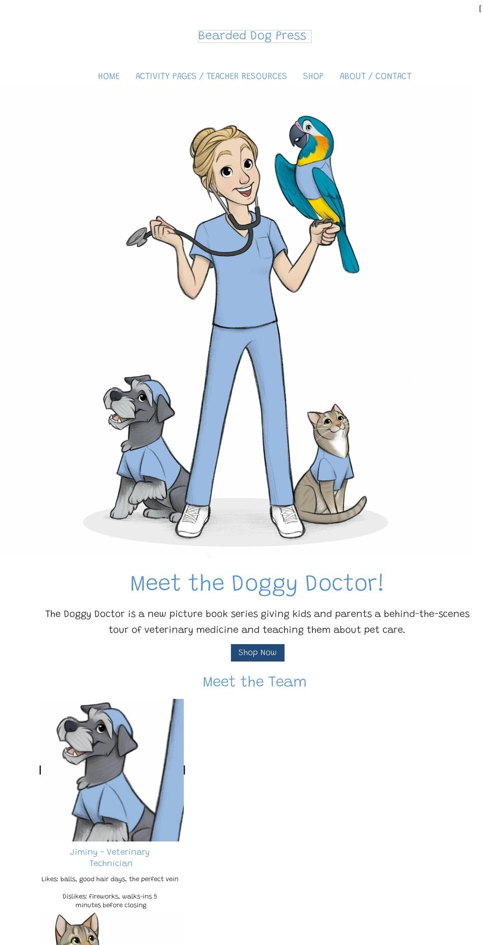 beardeddogpress.com shopify website screenshot
