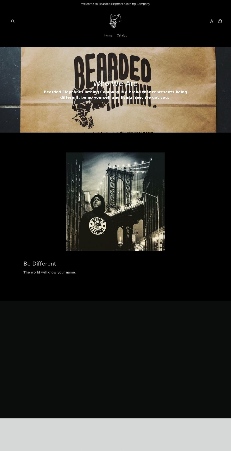 beardedelephantclothingcompany.com — Shopify storefront screenshot