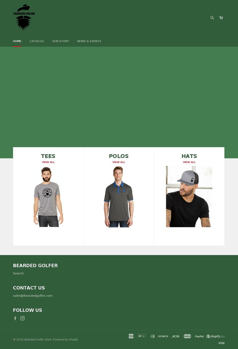 beardedgolfer.com — Shopify storefront screenshot