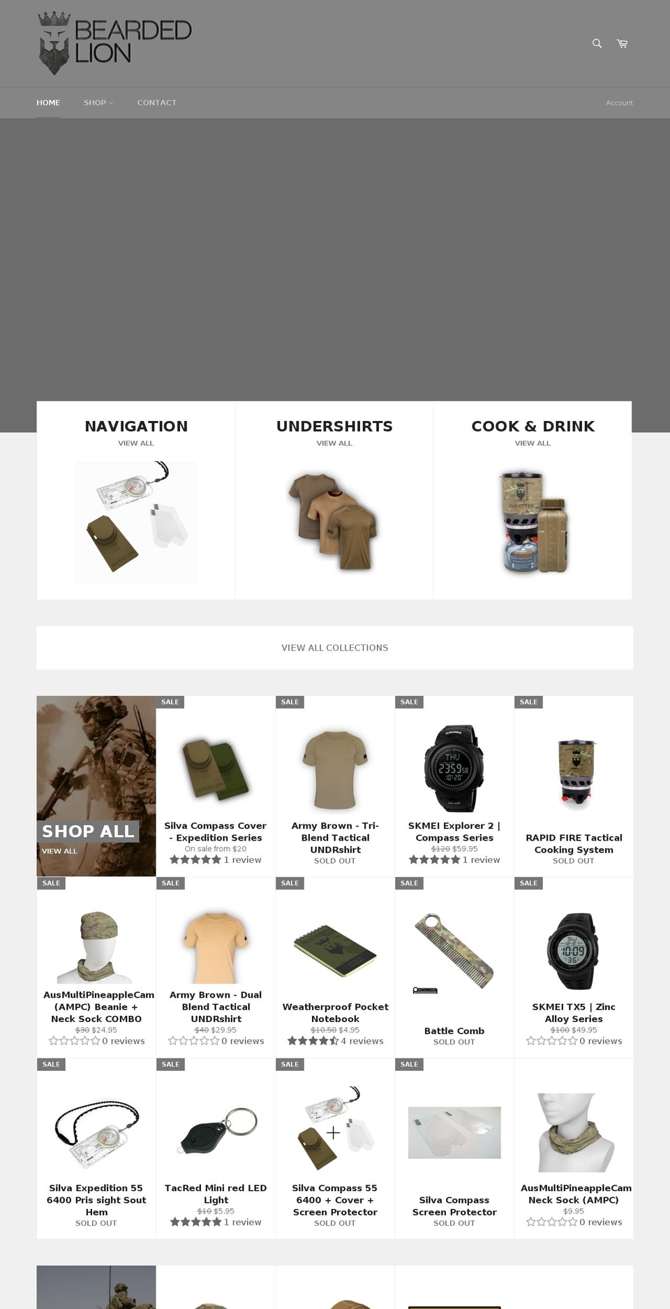 beardedlion.com.au shopify website screenshot