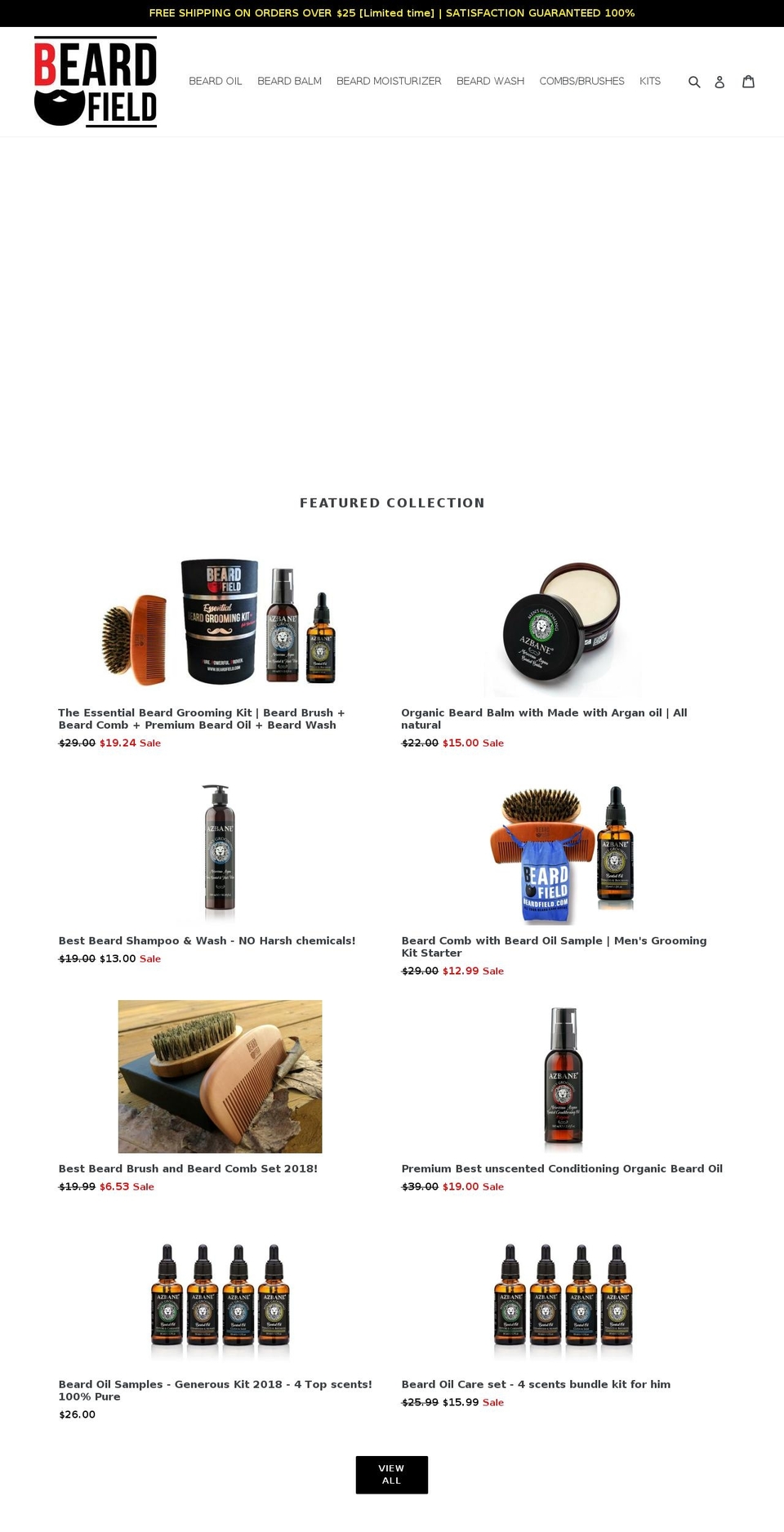beardfield.com shopify website screenshot