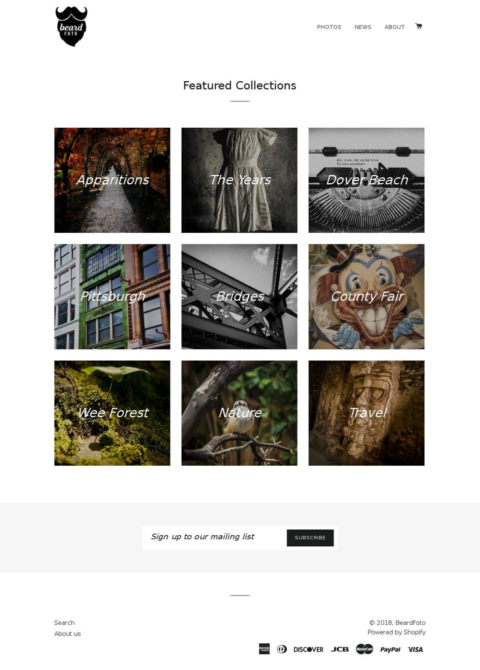 beardfoto.com — Shopify storefront screenshot