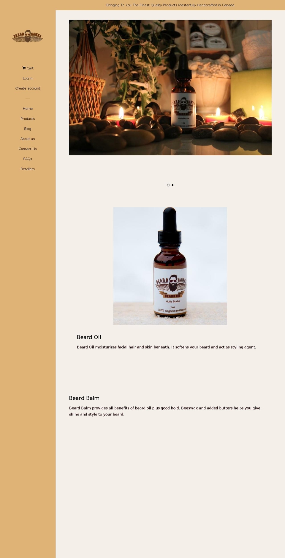 beardhawks.com — Shopify storefront screenshot