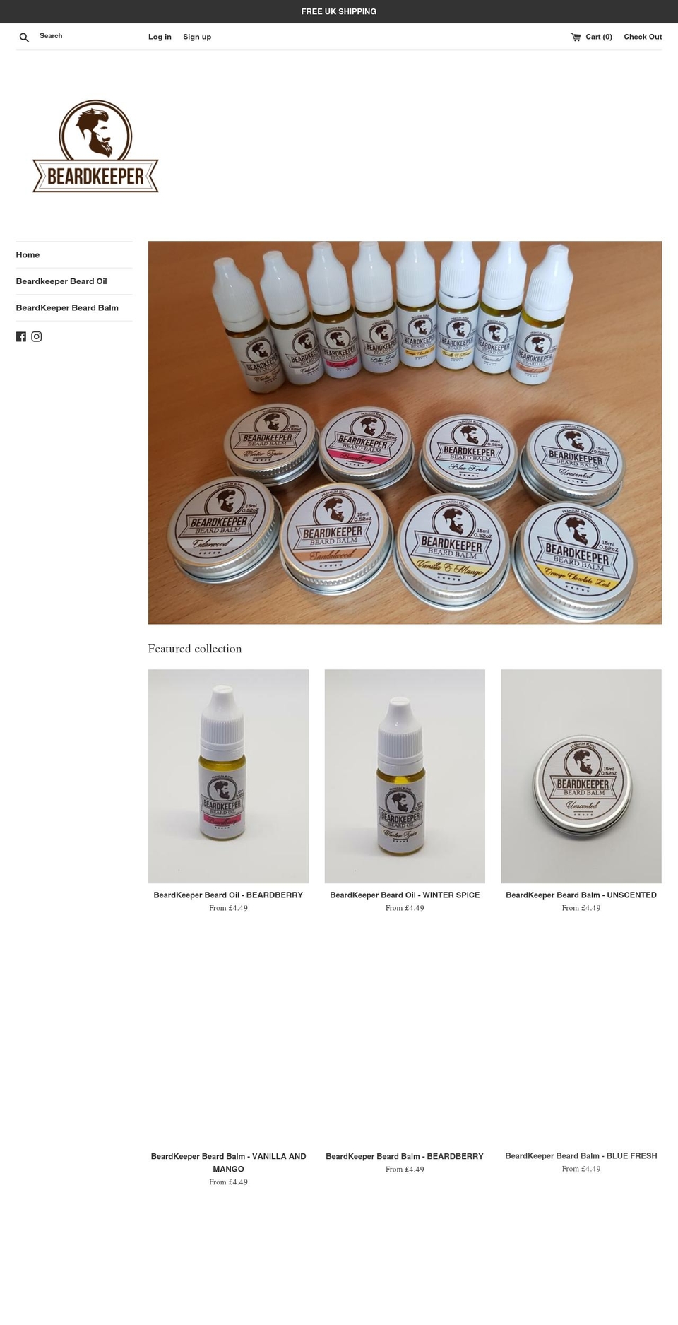 beardkeeper.com shopify website screenshot