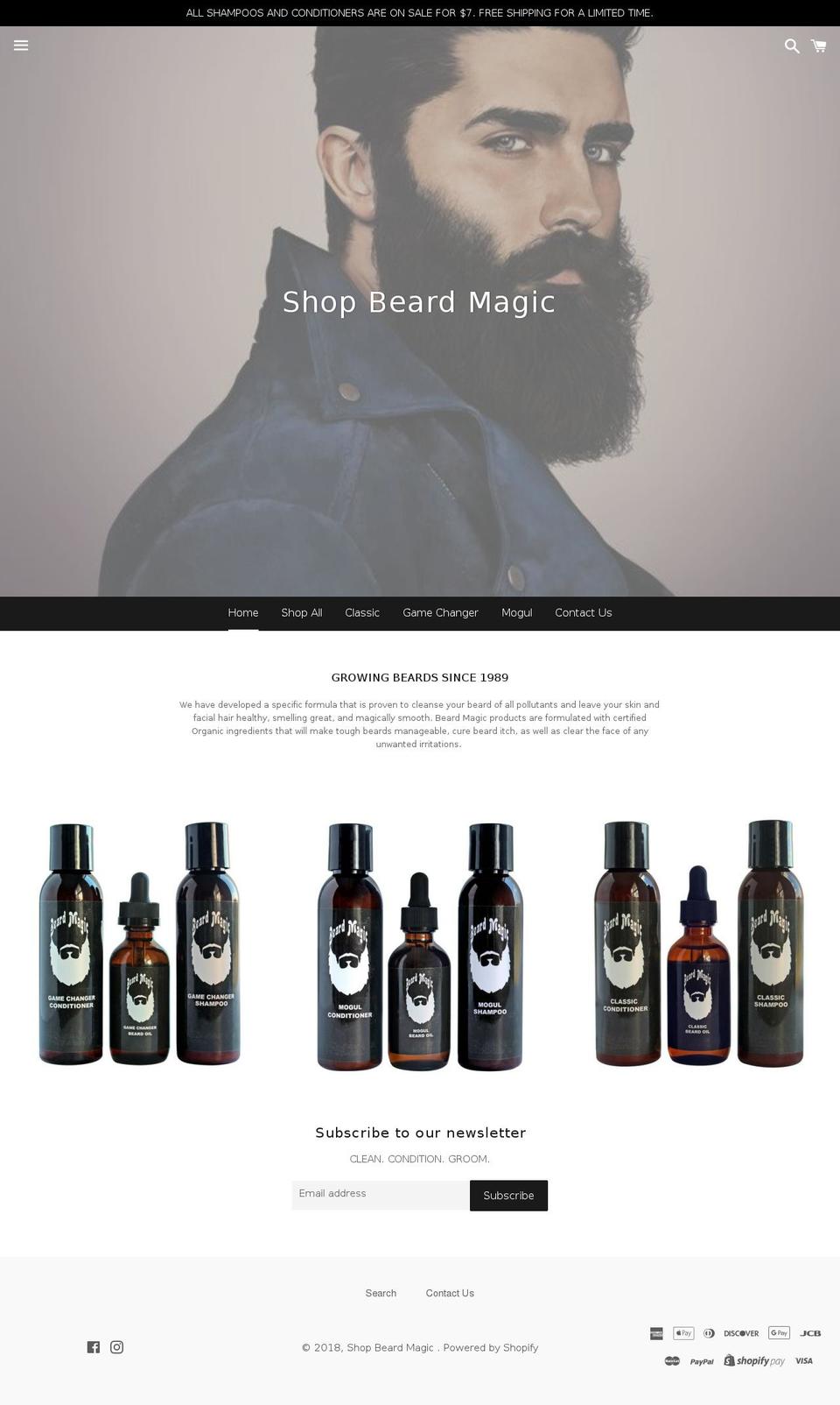 beardmagic.net shopify website screenshot