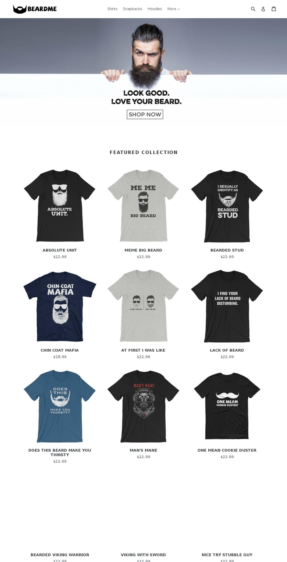 beardme.net shopify website screenshot