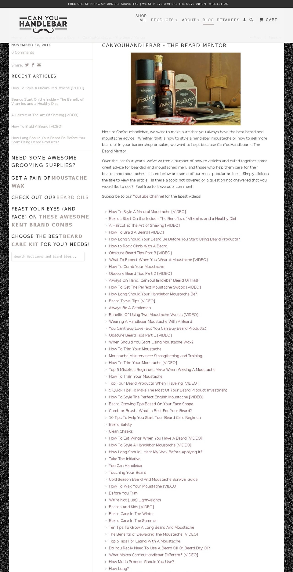 beardmentor.com shopify website screenshot