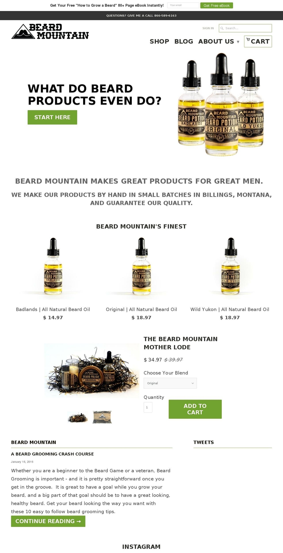 beardmountain.com shopify website screenshot