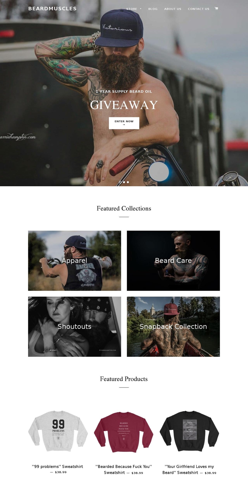 beardmuscles.com shopify website screenshot