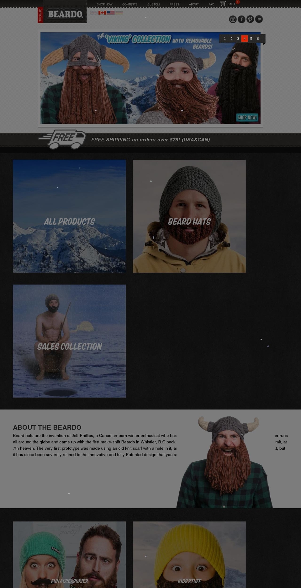 Beardo - Home page update(17JAN17) Shopify theme site example beardobeanie.com