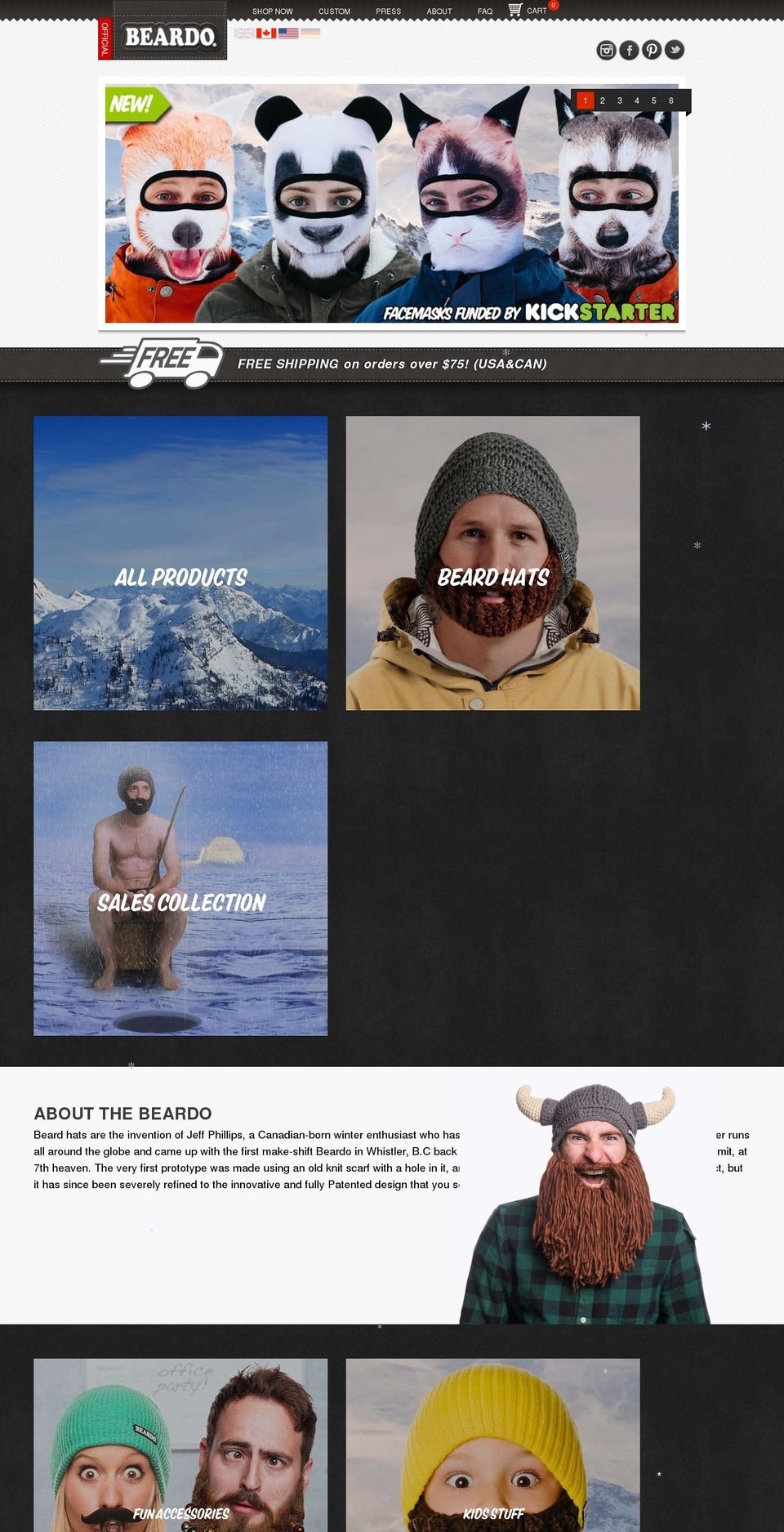 beardowear.ca shopify website screenshot