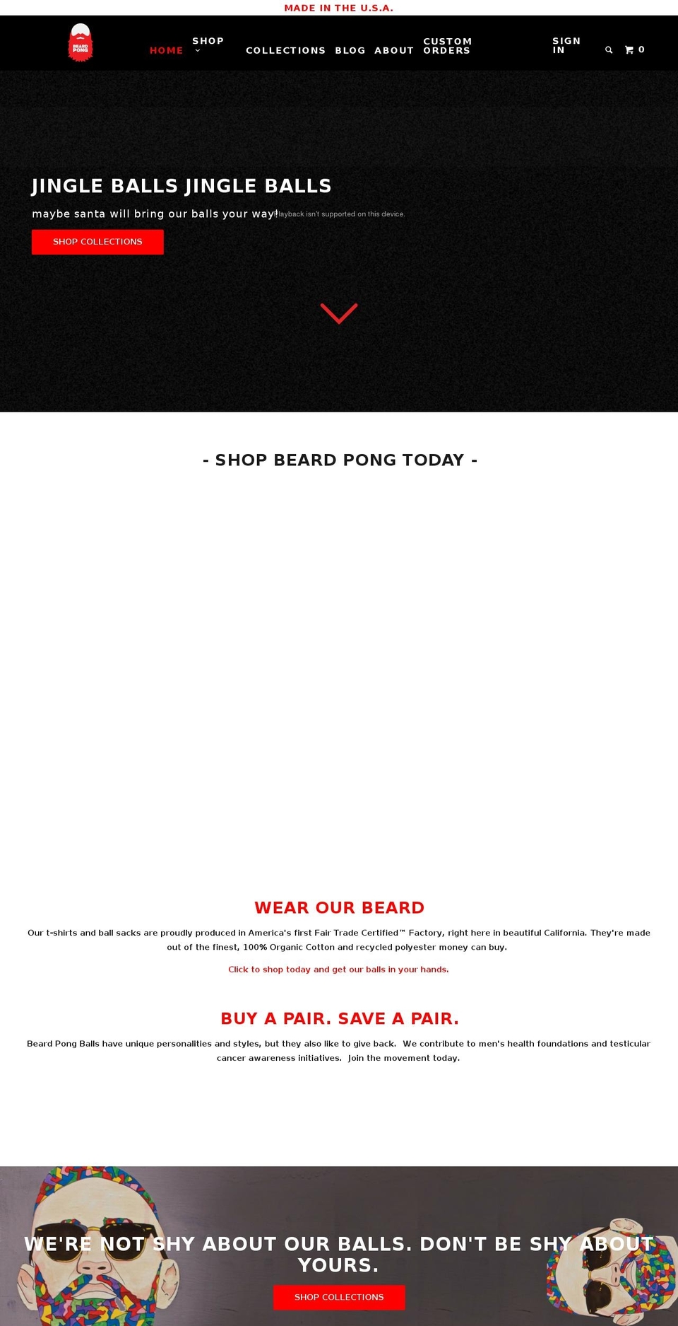 beardpong.com shopify website screenshot